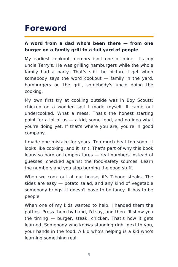 Foreword page render