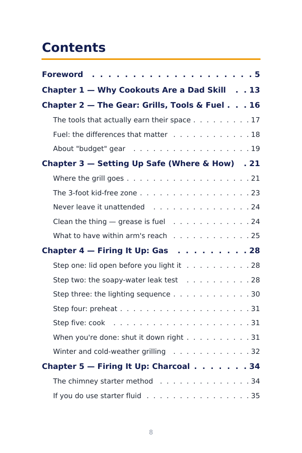 Contents page render