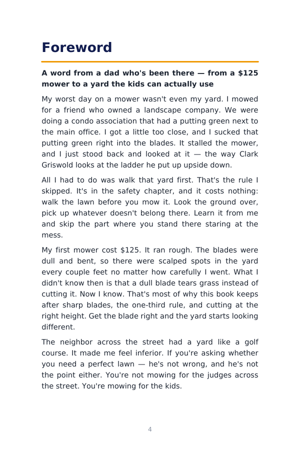 Foreword page render